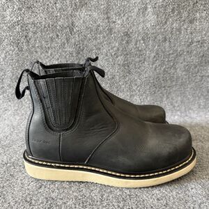 Hawx Womens Black Chelsea Work Boots 8.5 B Composite Safety Toe Wedge Sole 5"